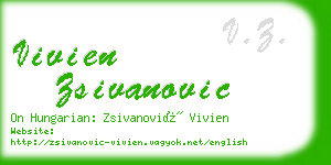 vivien zsivanovic business card